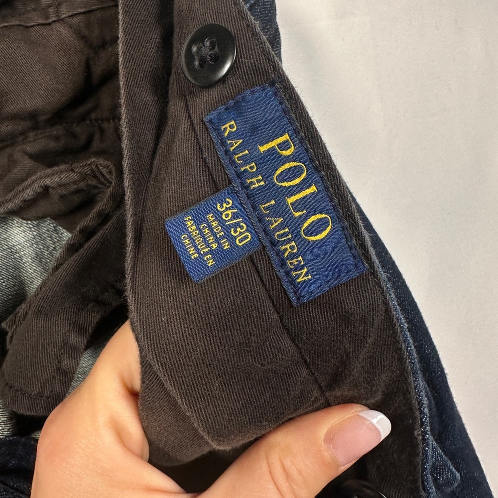 Polo Ralph Lauren Navy Heritage Inspired Pants adjustable tabs 36x30 - Picture 7 of 15